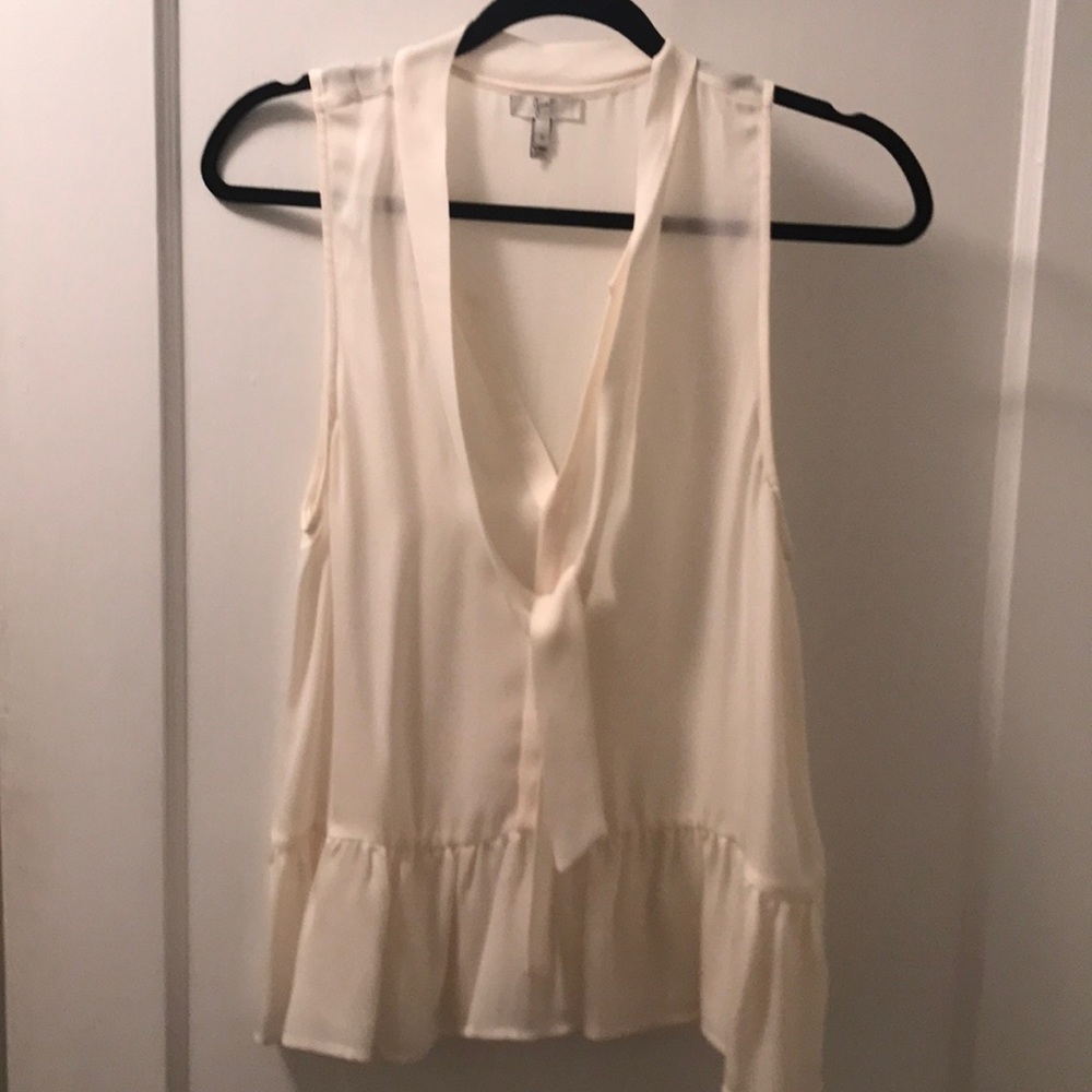 Joie cream silk top